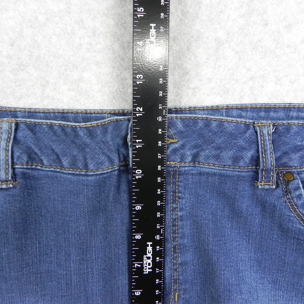 D. Jeans Womens 20W Plus Skinny Ankle 5-Pocket Stretch Flex Denim Medium‎ Blue